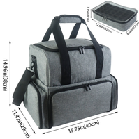 Sac cosmétique pour vernis à ongles 80 flacons avec fermeture éclair, design tendance, 2 pochettes amovibles et 2 sacs pour lampes à ongles pour le rangement du maquillage