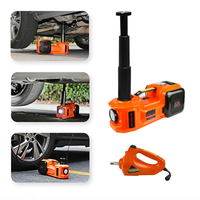 Kit de Cric Électrique de Voiture Extérieur 12 V 5 Tonnes, Cric Hydraulique avec Pompe à Air et Clé à Chocs