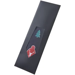 Оптовая продажа, дешевая цена, без MOQ в наличии, 100% хлопковый экологичный Печатный Рождественский галстук с набором конвертов