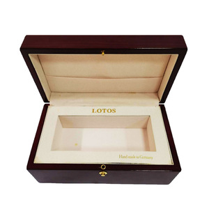 Boîte cadeau en bois personnalisée, rectangulaire, 102 mm de haut, estampage à chaud or argent, emballage pour bijoux YH0069 - Product Image 2