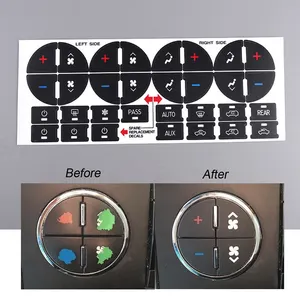 Car interior car button repair sticker Button AC central control sticker CD broadcast audio button repair car sticker
