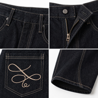 Jean ample à jambe large pour homme, délavage moyen, style vintage, coupe décontractée, pantalon streetwear