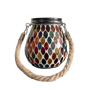 Lámparas Solares <span class=keywords><strong>de</strong></span> Mosaico <span class=keywords><strong>de</strong></span> Vidrio Blanco Frío al por Mayor, IP44 Impermeables, Luces Solares Colgantes para Exteriores, Decoración <span class=keywords><strong>de</strong></span> Jardín, Árboles y Patios - Product Image 2