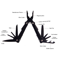 Outil multifonction pliable personnalisé avec logo OEM, taille de poche, kit d'outils de survie EDC pour la randonnée, les voyages, les réparations quotidiennes, la maison