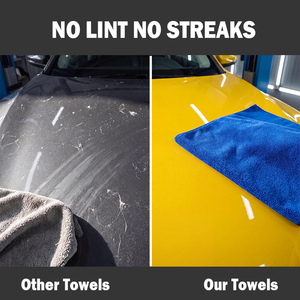 Serviette de lavage auto en microfibre tricotée chaîne de qualité supérieure 40x40cm 300GSM, sans peluches, sans rayures, pour le detailing automobile en gros (UE/US) - Product Image 2