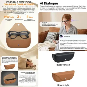 M02XP 4K HD Smart <b>Glasses</b> 800W HD <b>Camera</b> EIS Anti-Shake Shooting IP54 Waterproof AI Dialogue Translation Smart <b>Glasses</b> Men Women - Product Image 6