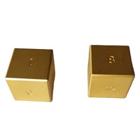 Cube en laiton massif à base carrée personnalisé, usiné par CNC et par électroérosion à fil, 10x10mm