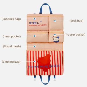New Stripe Foldable 6 in 1 Multi Functional <b>Luggage</b> Bag Organizer Bags for Travel - Product Image 5