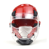 Casque de protection transparent détachable en NBR+PVC pour adultes et enfants, visière professionnelle pour l'entraînement au Taekwondo et à la boxe, protection de la tête