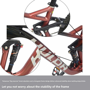 Vélo de montagne tout suspendu AM Trail de 29 pouces à 12 vitesses, cadre en alliage d'aluminium, freins à disque hydrauliques pour la conduite tout-terrain - Product Image 6