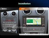 Erisin ES6573A Autoradio Android 16 DSP 7 pouces avec CarPlay sans fil AUTO Wifi GPS Radio pour DVD pour Audi A3 S3 RS3 RNSE-PU