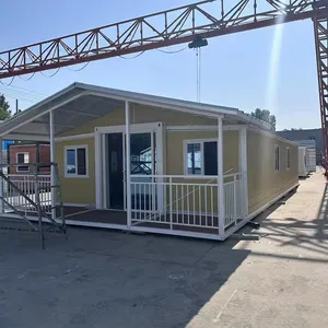 Professionele Maatwerk 20/40 Uitschuifbare Container Chassis Uitbreidbaar Gebouw Huis 20ft 50Mm Prefab Container Winkel