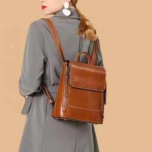 New Hip Hop Style Women Shoulder Bags <b>Ladies</b> Fashion Leather <b>Backpack</b> for Hiking - Product Image 1