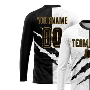 Maillot de football à manches longues bicolore, respirant, à séchage rapide, pour l'entraînement et les matchs, uniforme pour équipes masculines - Product Image 3