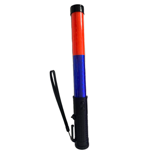 Bâton lumineux de signalisation LED rechargeable 39 cm avec design fileté pour avertissement de sécurité en cas d'urgence sur chantier routier - Product Image 1