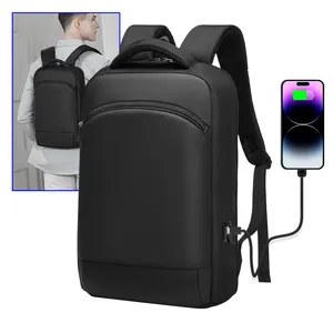 Custom Logo Waterproof Anti Theft Polyester School Computer Backpack Business Trip Men Laptop Backpack Bags