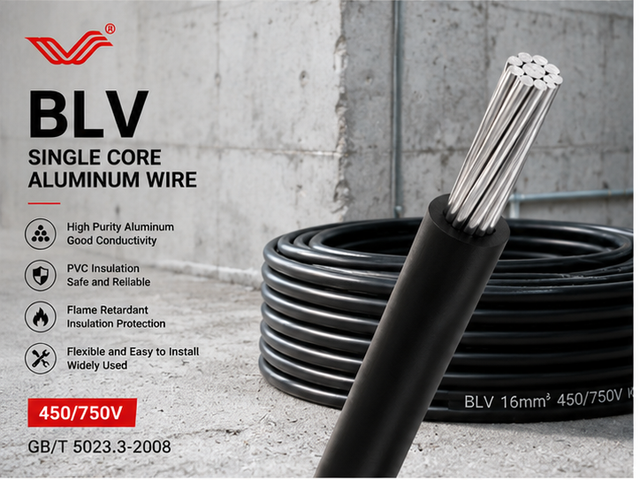 Low MOQ LSZH BLV Aluminum Electrical Wire 1 Core 10-70mm² Flame Retardant Abrasion Resistant for Building Wiring