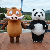 Funtoys Promotion : Costume de Mascotte Gonflable Géant (Panda, Ours en Peluche, Lion, Pingouin Polaire) pour Publicité, Portatif et Ambulant, 2m/2.6m/3m