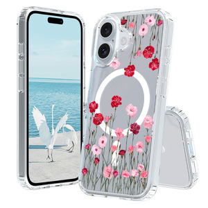 เคสโทรศัพท์มือถือแฟชั่นลายดอกไม้ใสสำหรับ <span class=keywords><strong>iPhone</strong></span> 16 PLUS 17 AIR PRO MAX กรอบด้านหลังกันกระแทก - Product Image 6