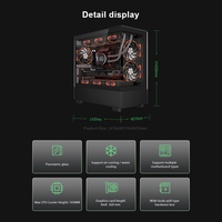 Boîtier PC M-ATX direct usine, support GPU jusqu'à 420 mm, support radiateur 360 mm, avec baie pour bloc d'alimentation 200 mm et 9 emplacements pour ventilateurs