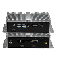 Mini PC Industrial de Cuatro Núcleos para Oficina y Hogar, Host Linux Integrado, Sin Ventilador, Doble Puerto Serie COM, Servidor Ubuntu, Minicomputadora