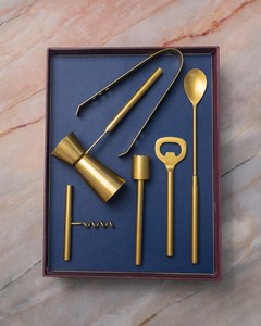 Ensemble d'outils de bar de qualité standard avec finition dorée et fabrication métallique haut de gamme pour les utilisations en bar, destiné aux exportateurs - Product Image 4
