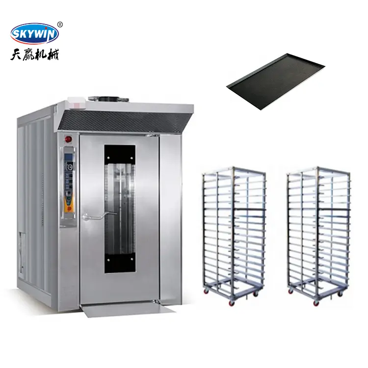 Industrial oven electric 32 64 Trays Rotary Oven Electric / Gas / Diesel Oven For Mini Bakery