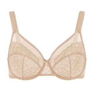Sujetador con aros push-up de encaje francés transpirable y ecológico de talla grande para mujer, lencería de malla ultrafina con copa 3/4 para uso diario - Product Image 5