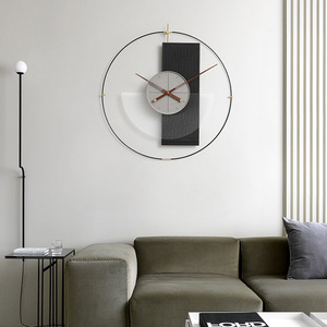 Nordic <b>Wall</b> <b>Clock</b> Round <b>Silent</b> Battery Powered Modern Living Room Decor Art - Product Image 1