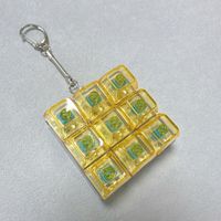 Teclado mecánico iluminado de 9 teclas, cuadrado, de plástico, con botones de descompresión, juguete antiestrés con luces intermitentes para teléfono