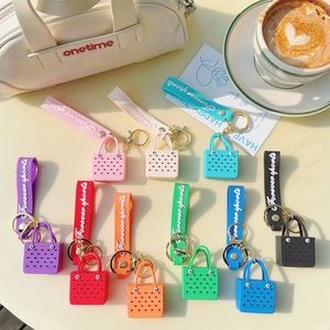 EVA 3D Cartoon Bag Cute Car <b>Accessories</b> Rubber Pendant Mini Bogg Bag Keyrins Beach <b>Key</b> Chains Summer Beach Gift - Product Image 2