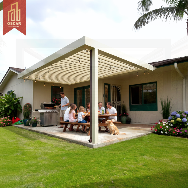 Moveable Pool Shade Aluminum Pergola Retractable Roof Sun Shade Garden Patio Backyard Deck ...