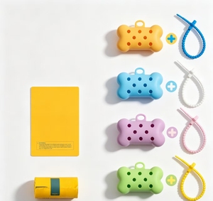Dog Waste Bag Silicone Storage Capsule Outdoor Use Thickened Version Portable Waste Pickup Bag Dog Walking - Product Image 4
