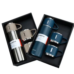 Logo personalizzato in acciaio inossidabile, Set regalo aziendale da 500ml Set di Thermos per acqua progettati bottiglie/