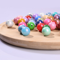 Perles en silicone de qualité alimentaire, brillantes, sans BPA, peintes, 15 mm, 137 couleurs, pour la fabrication de bijoux DIY, porte-clés, bracelet, Starry Fairy Tale