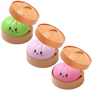 Pelota de masa exprimible de vapor, juguete sensorial antiestrés de arcoíris colorido, panecillo misterioso, dumpling gigante para adultos y niños - Product Image 1