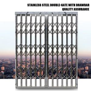 Puerta Plegable Moderna de Acero Inoxidable, Rejas de Seguridad de Aleación de Aluminio, Puerta Corredera Retráctil y Plegable - Product Image 2