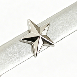 Clásico Clip para Corbata de Hombre Minimalista con Estrella de Cinco Puntas 3D Plateado Mate para Negocios, Compromisos y Bodas - Product Image 5