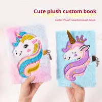 Carnet de notes personnalisé en tissu peluche mignon, vente en gros, 16*220mm, marque YICHEN, directement de l'usine, créatif, pour étudiants et enfants