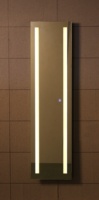 Miroir LED moderne avec fonction anti-buée et grossissante, forme ronde, indice de protection IP44, design sans cadre