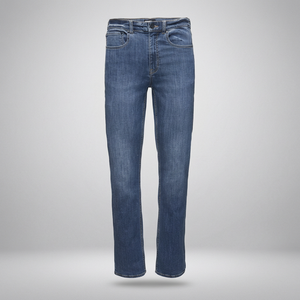 Jeans Cargo Rectos para Hombre, Corte Ajustado Informal, Denim Lavado, Color Sólido, Transpirables, de Secado Rápido, Alta Calidad - Product Image 3