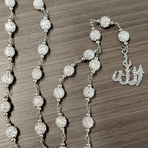 מחיר מפעל מחיר המפעל מצופה זהב jesus שרשרת שרשרת זהב צבעונית עם חיקוי פנינה סגנון אופנה - Product Image 3