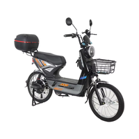 Vélo Électrique 2026 Moteur Avant Brushless 800W Cadre en Acier Carbone Frein à Tambour Batterie Plomb-Acide 50km 3 Vitesses Roues 20''