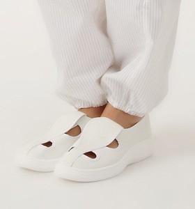 Chaussures de travail pour salle blanche de sécurité sans poussière Chaussures de travail à semelle en PU 4 trous respirantes antistatiques - Product Image 3