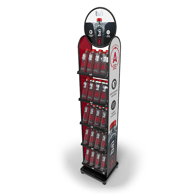 Customized Fashion Style Wine Rack Sparkling Beverage Metal Display Stands Wine Rack Metal for Pub — view 4