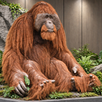 Sculpture de gorille en fibre de verre grandeur nature, réaliste, avec poils collés à la main, sur mesure pour parcs zoologiques, pour décoration intérieure