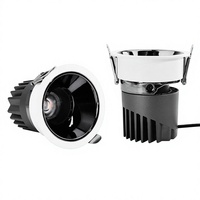 Projecteurs LED COB encastrés anti-éblouissement à CRI élevé 220V pour hôtels, villas et usage domestique, en aluminium, design moderne et minimaliste