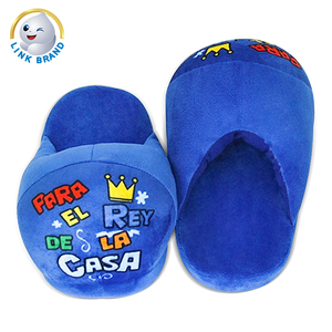 Pantofole Invernali Comode <span class=keywords><strong>in</strong></span> Peluche <span class=keywords><strong>Blu</strong></span> con Alfabeto, Marca Link, per <span class=keywords><strong>Casa</strong></span> e Interni - Product Image 4