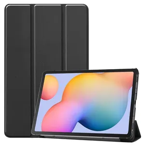 New Three Fold Stand Flip Cover Smart Sleep PU Leather Case Hard Shell For Samsung Galaxy TAB S6 Lite 2022 10.4 inch P613 P619