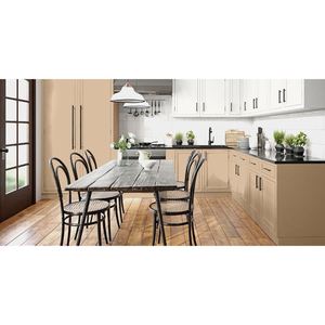 ארון מטבח דקורטיבי פרימה וינטג' ישן סִגְנוֹן ארגונית עץ חום עם גילוף עמוק במטבח עם עיצוב בהתאמה אישית - Product Image 6